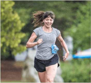 photo of a woman running