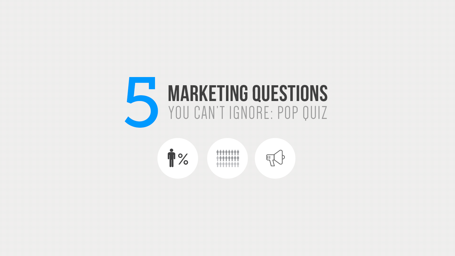5 Marketing Questions You can't ignore with infographic