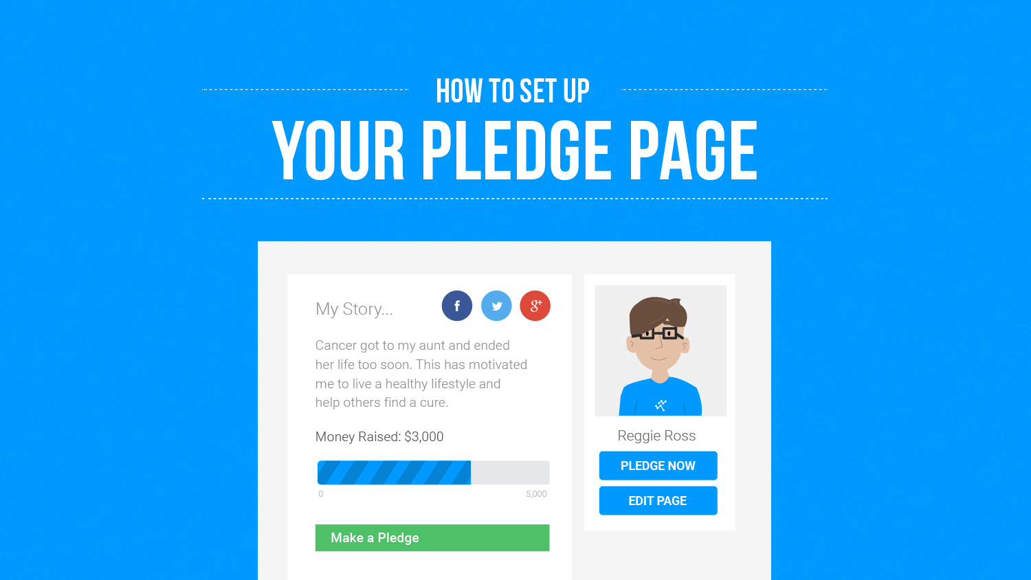 Pledge profile illustration