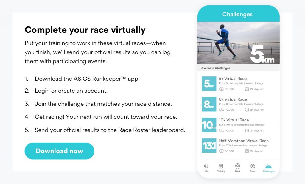 Race Roster, ASICS, and the Runkeeper™ app team up to offer a more