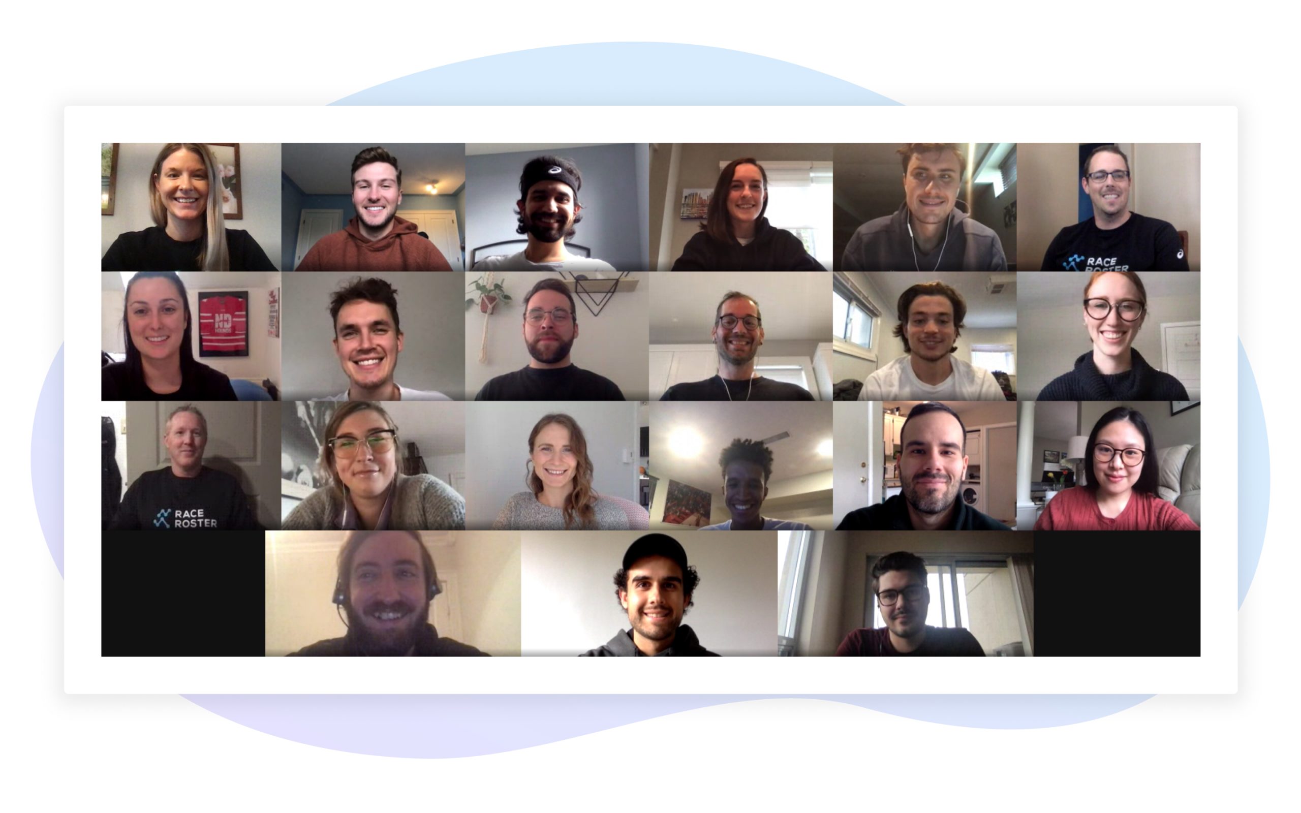 Screenshot of the Customer Service team on a virtual call