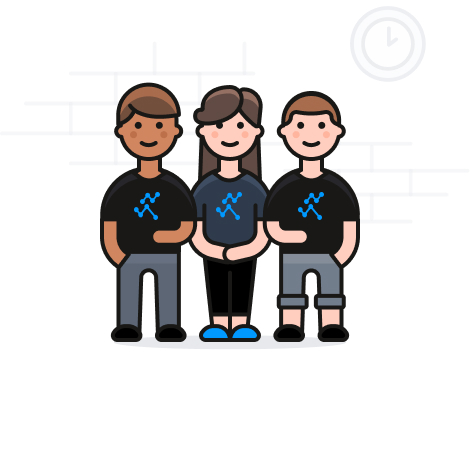 illustration of a work team